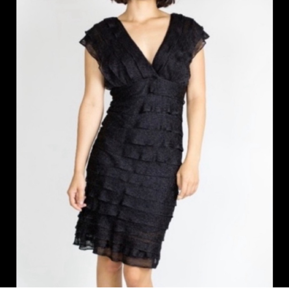Studio M  Little Black Fancy Layered Party  Occasion Dress   Size Small